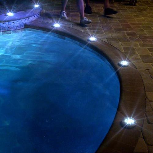 Disk Light Stone 4 db napelemes, leszúrható 8 LED-es kerti lámpa