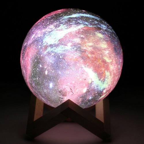 3D LED-es bolygó éjjeli fény / színváltós, galaxis témájú hangulatvilágítás