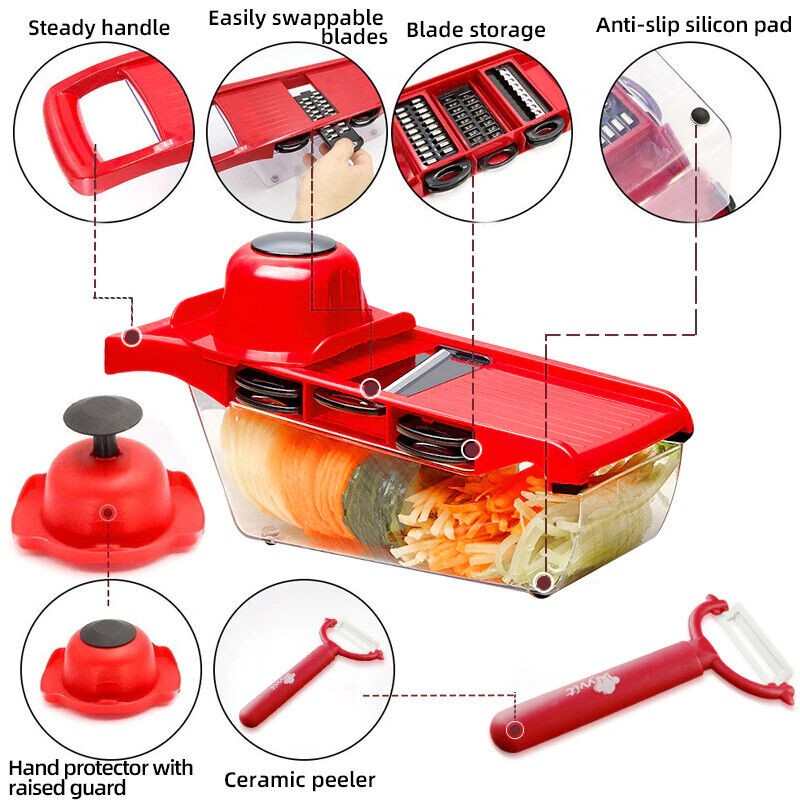 Nicer Dicer "PLUS" Zöldség Szeletelő / Aprító, 10 Az 1-Ben